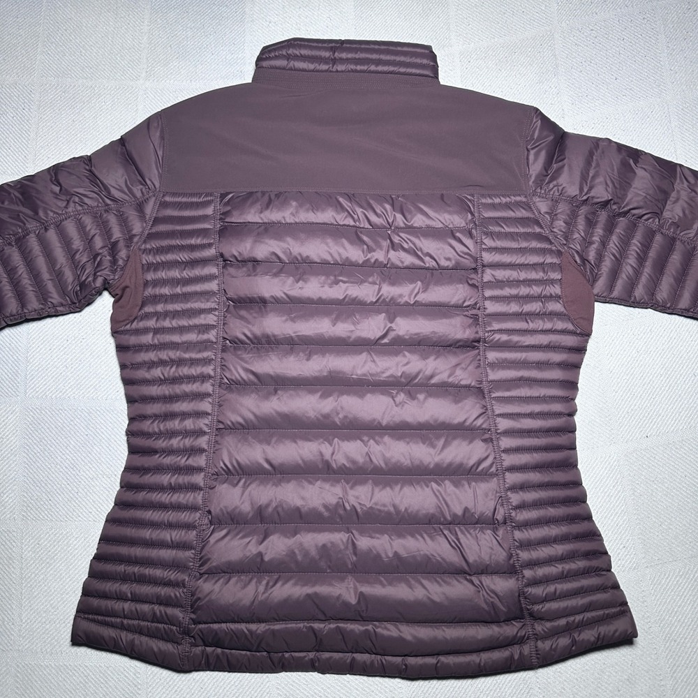 Kuhl Spyfire Jacket Women Large 800 Down Fill Quilted Full Zip Puffer Burgundy - Picture 13 of 16